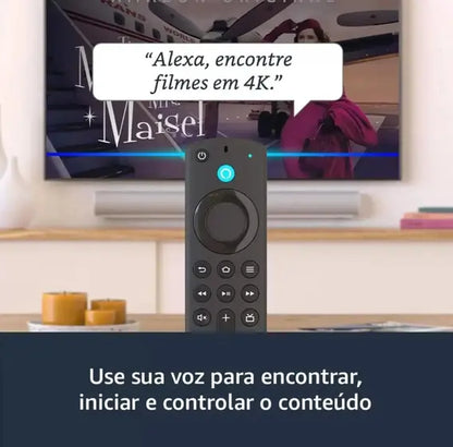 Fire TV Stick HD (Última geração) | Com controle remoto por voz com Alexa (inclui comandos de TV), controles de casa inteligente e streaming em HD