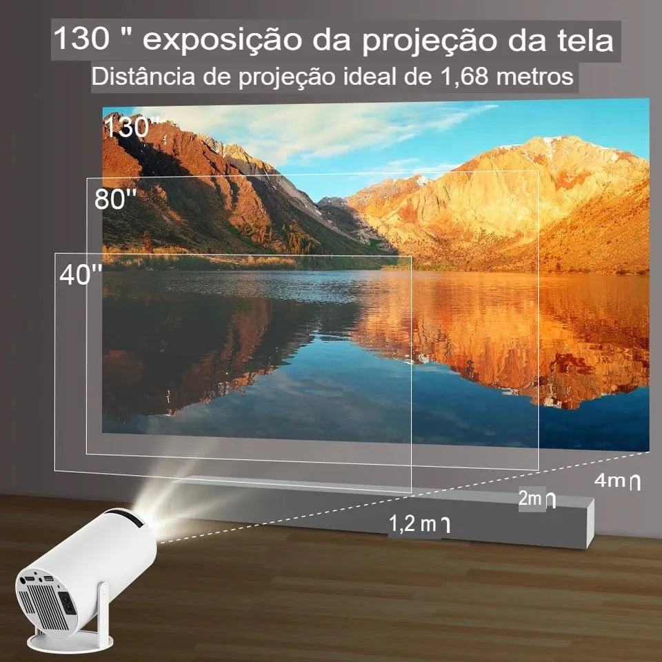 Projetor Android 4k Hd Wifi Bluetooth Smart Portatil