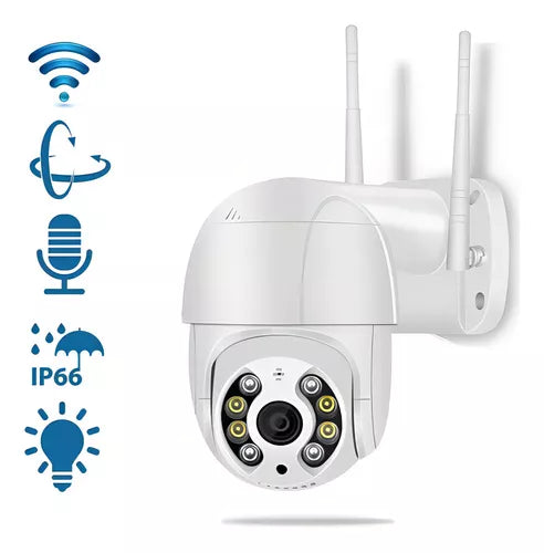 Camera Segurança Wifi Sem Fio Prova D'água Fácil Intalação Cor Branco