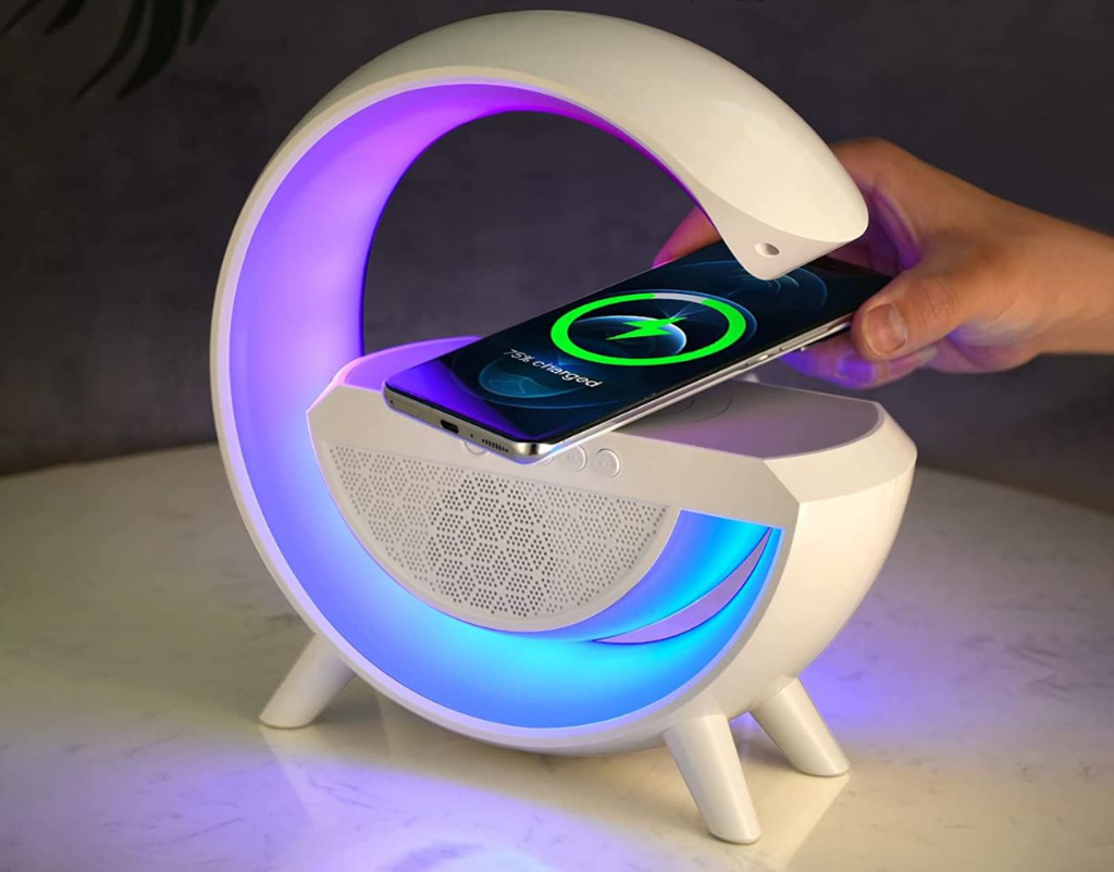 Carregador por Indução, Relógio, caixa de som