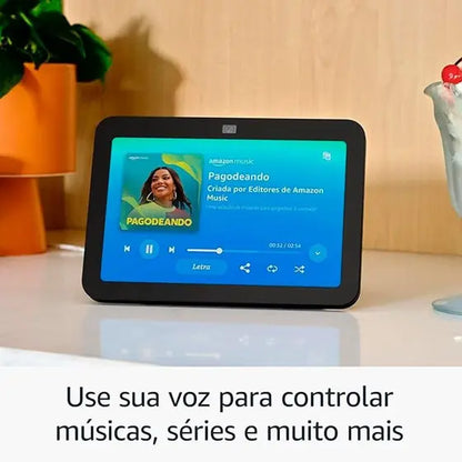 Alexa Nova Echo Show 8 (Última geração)  Smart display com áudio espacial, hub de casa inteligente e Alexa