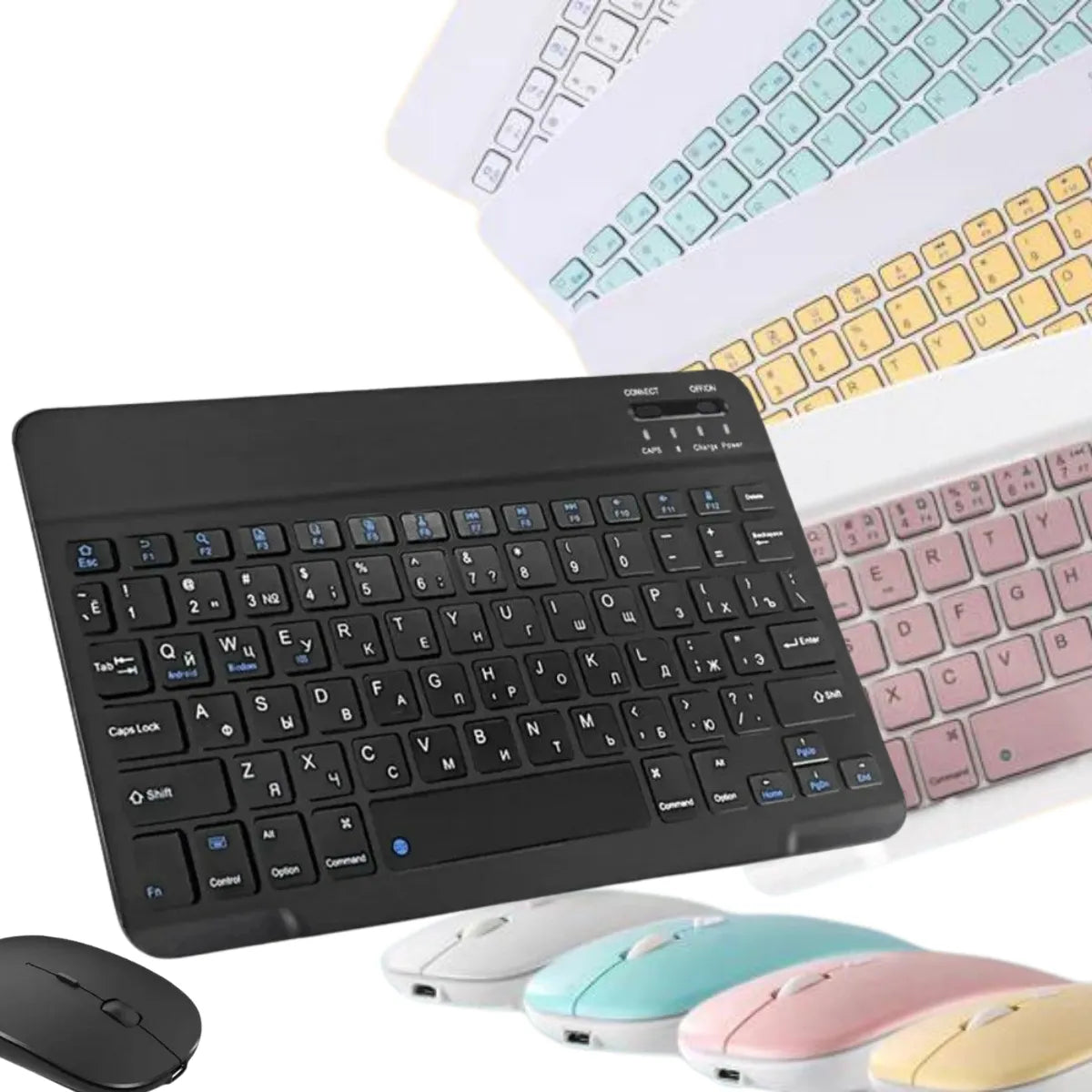 Kit Teclado E Mouse Bluetooth Sem Fio Recarregavel Ultrafino