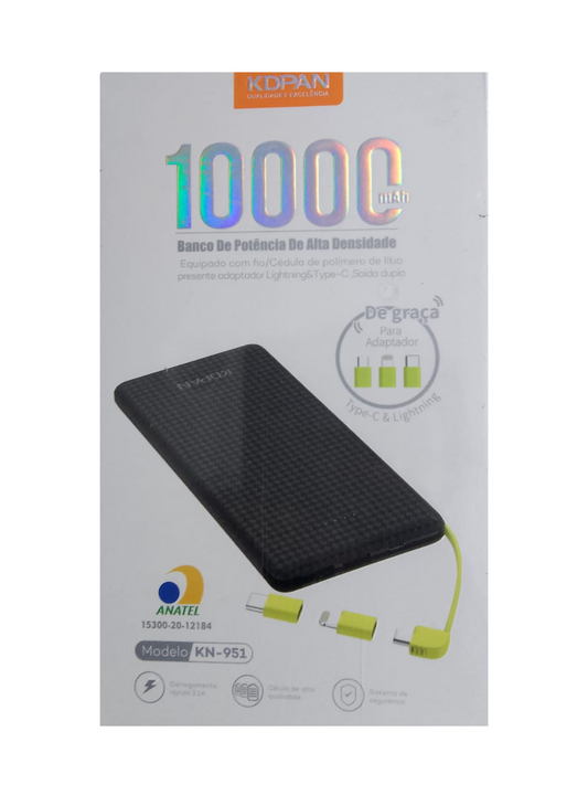 Carregador Portátil Bateria Power Bank 10000
