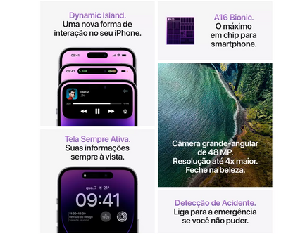 Apple iPhone 14 Pro Max 256GB Preto-espacial