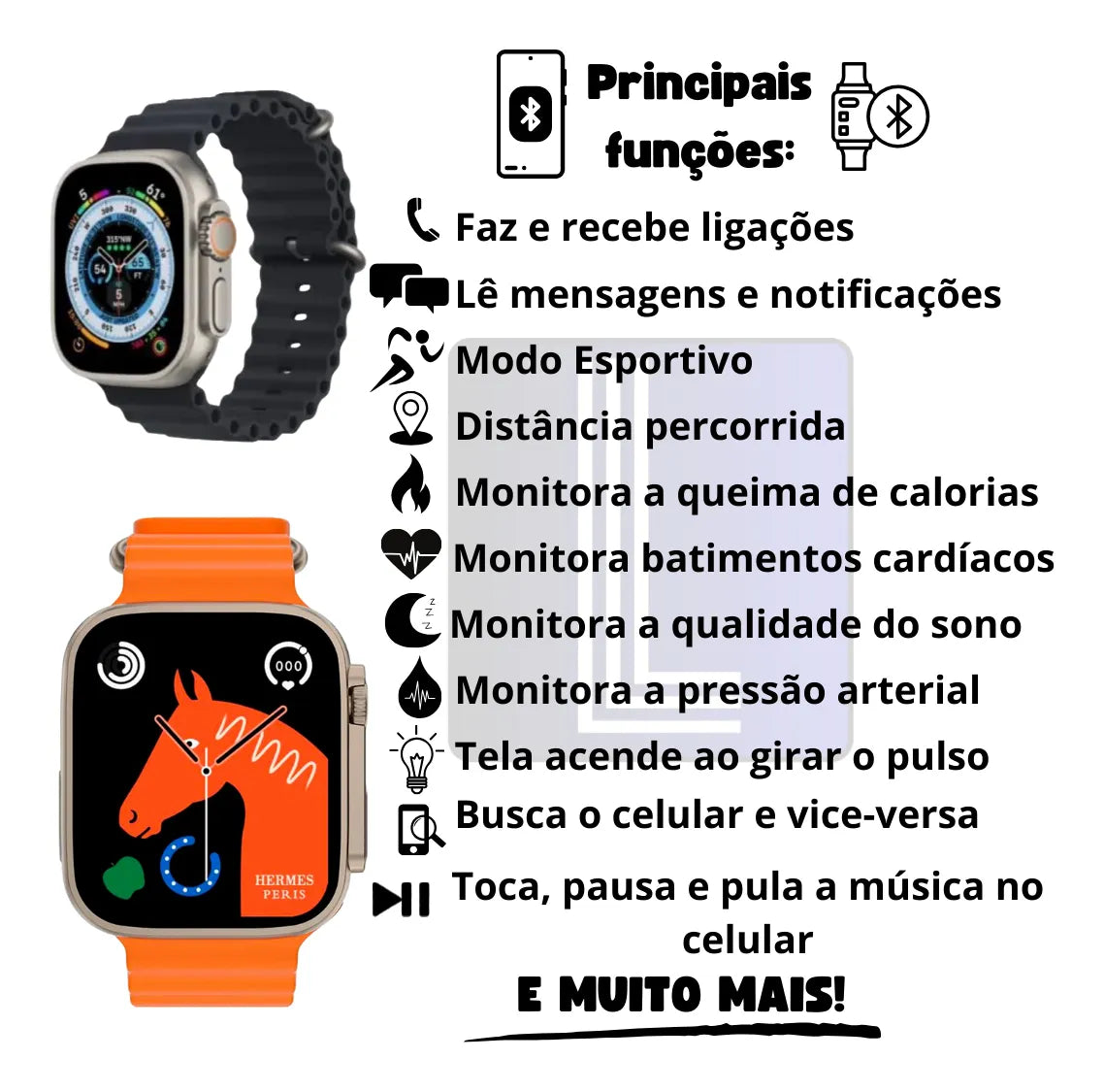Relógio Smartwatch K9 Ultra 2 - 49mm Chamadas Sono