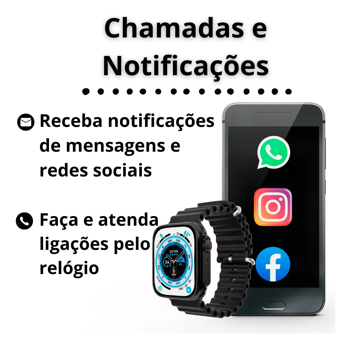 Relógio Smartwatch K9 Ultra 2 - 49mm Chamadas Sono