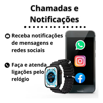 Relógio Smartwatch K9 Ultra 2 - 49mm Chamadas Sono